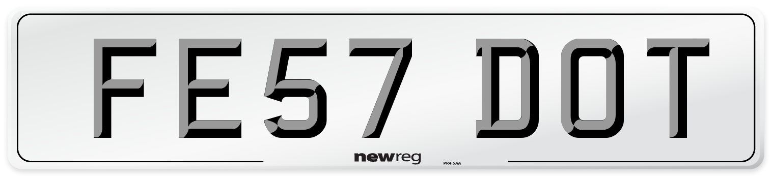 FE57 DOT Number Plate from New Reg